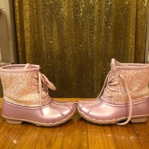 Kids glitter rain boots